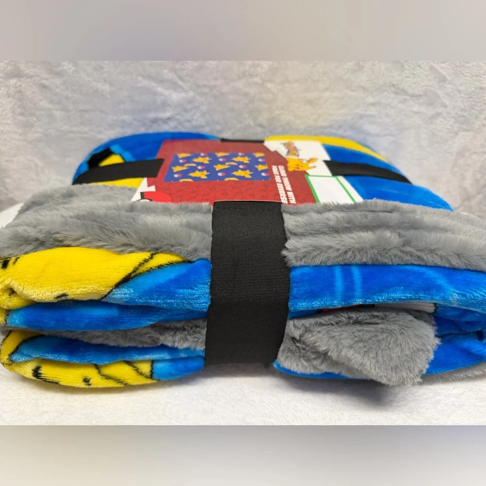 Pokemon Pikachu Plush Throw Blanket Faux Fur 50x60